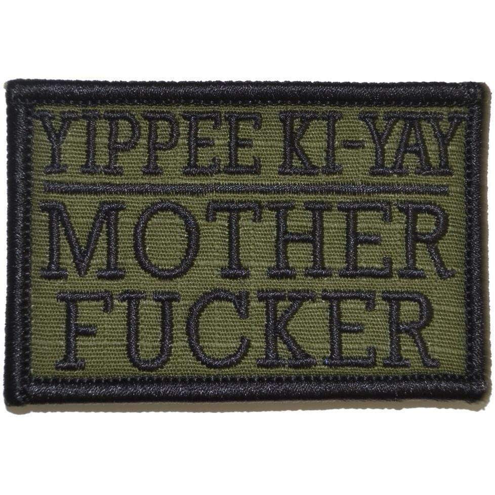 Yippee Ki-Yay Mother Fucker - 2x3 Patch in Coyote Brown w/ Black, alternate view 4