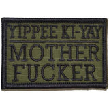 Yippee Ki-Yay Mother Fucker - 2x3 Patch in Coyote Brown w/ Black, alternate view 4