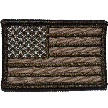 US Flag - 2x3 Patch - Coyote Brown w/ Coyote Brown, Left Face (Forward)