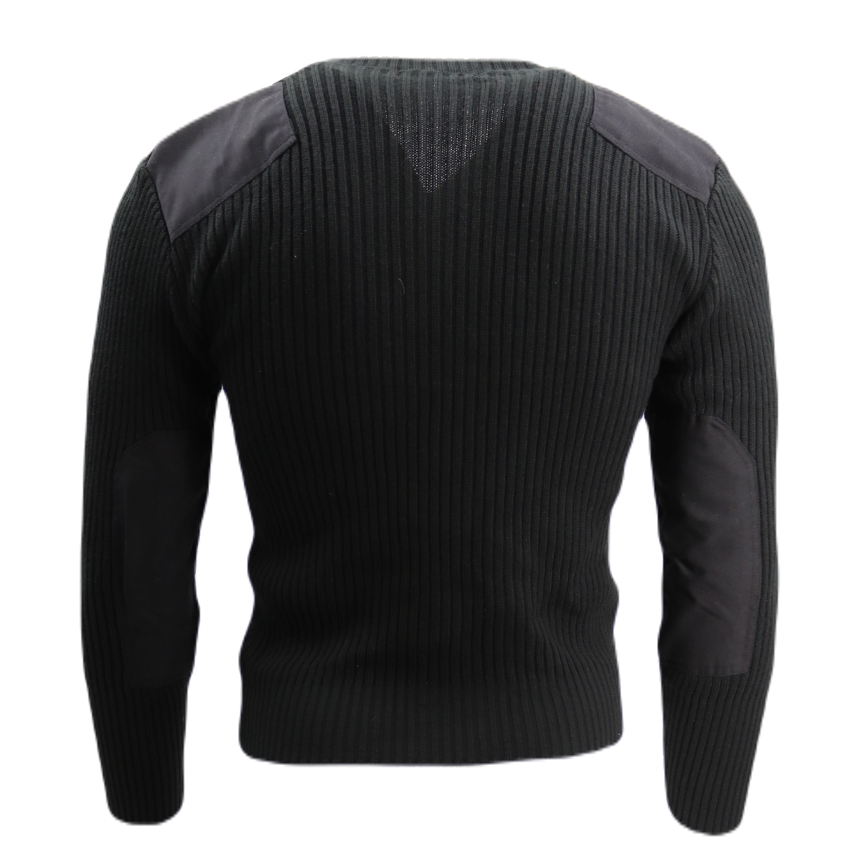 V-Neck Wool Blend Commando Sweater in Navy, alternate view 2