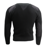 V-Neck Wool Blend Commando Sweater in Navy, alternate view 2