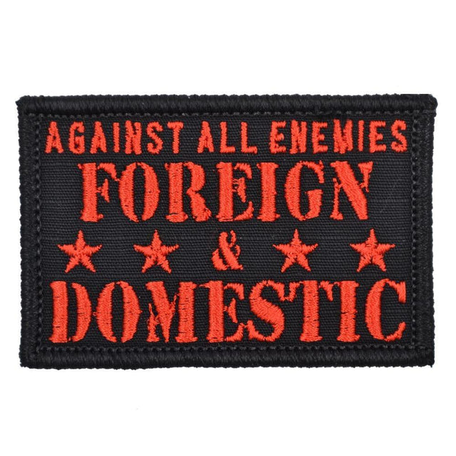 Tactical Gear Junkie Against All Enemies 2x3 Patch in Black