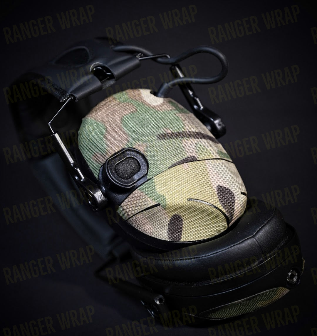 AKT1 Sport - Ear Pro Wrap in Cordura Fabric in Black Multicam, alternate view 2