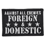 Tactical Gear Junkie Against All Enemies 2x3 Patch in Black, alternate view 7
