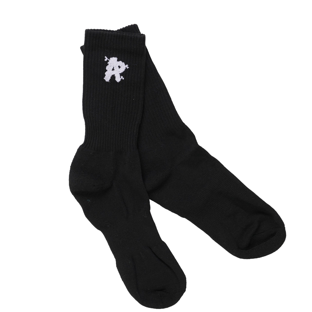 AP Cotton Crew Sock in Black, alternate view 3