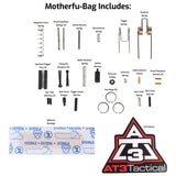 AT3 MOTHERFU-BAG AR-15 replacement parts kit overhead component diagram
