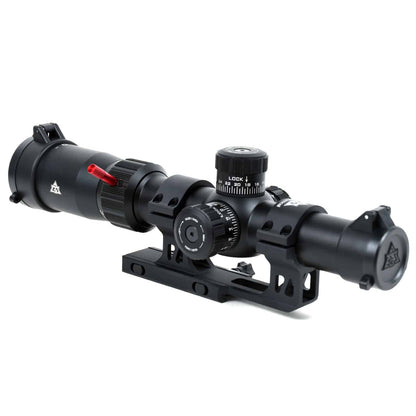 Red Tail™ Rifle Scope with Locking Caps – 1-4x or 1-6x Magnification – 5.56 Illuminated BDC Reticle - HR Tactical Innovations