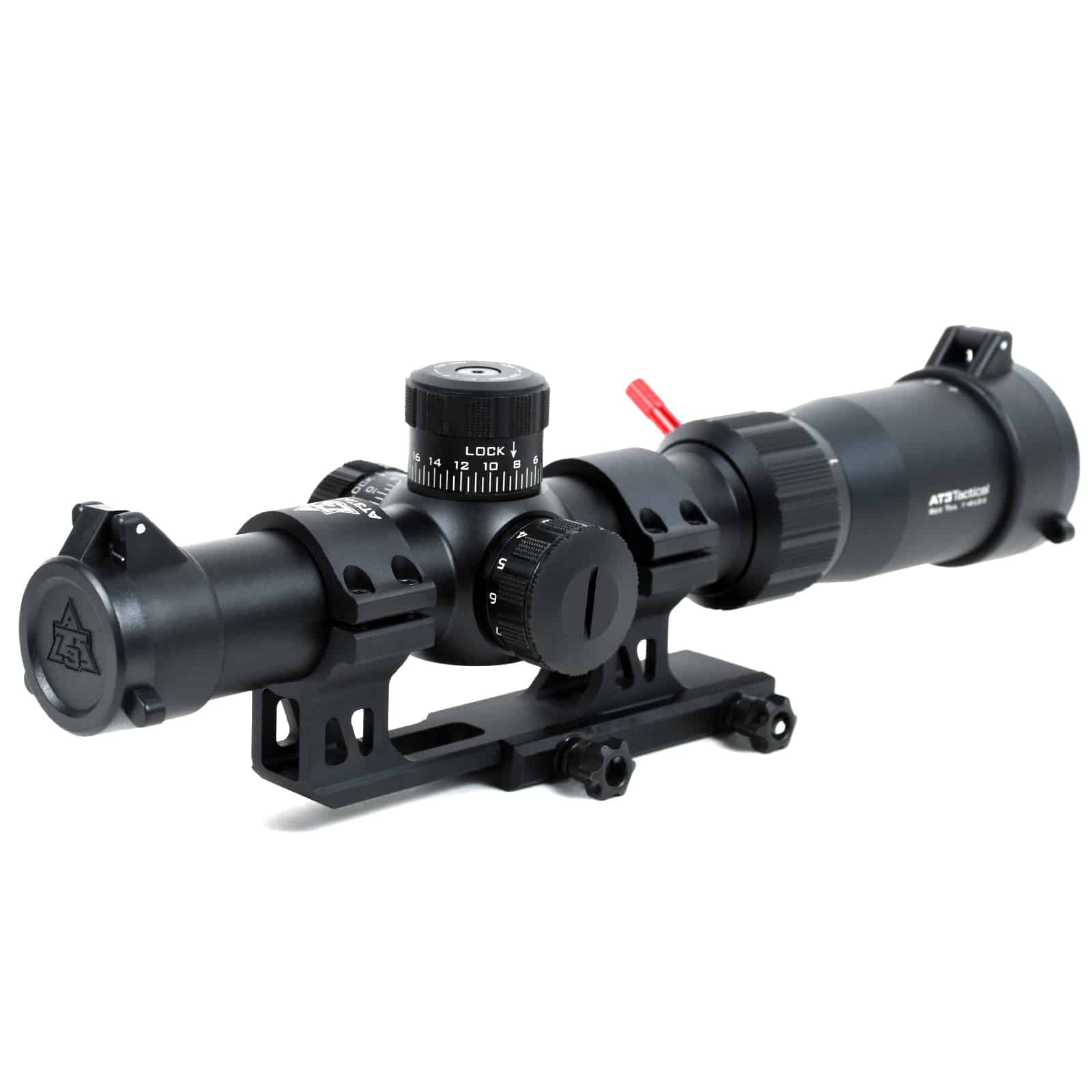 Red Tail™ Rifle Scope with Locking Caps – 1-4x or 1-6x Magnification – 5.56 Illuminated BDC Reticle - HR Tactical Innovations