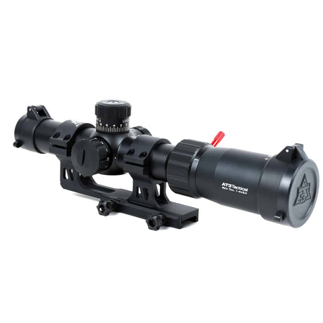 Red Tail™ Rifle Scope with Locking Caps – 1-4x or 1-6x Magnification – 5.56 Illuminated BDC Reticle - HR Tactical Innovations