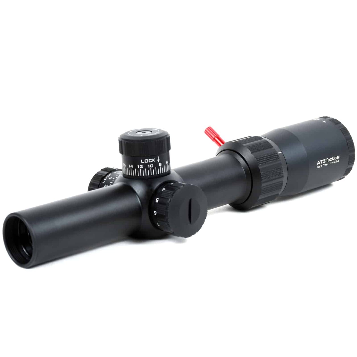 Red Tail™ Rifle Scope with Locking Caps – 1-4x or 1-6x Magnification – 5.56 Illuminated BDC Reticle - HR Tactical Innovations