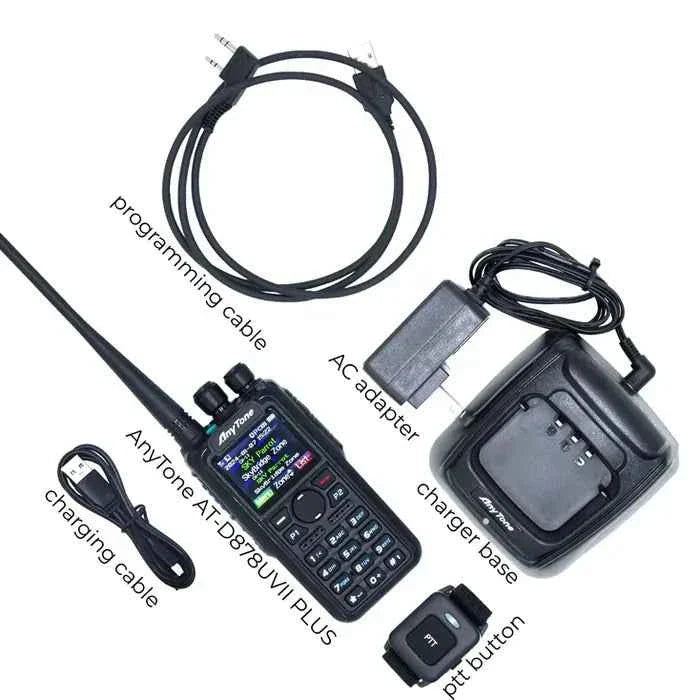 Anytone At-D878uvii Plus Digital Dmr Dual-Band Handheld Commercial Radio with Encryption Capabilities