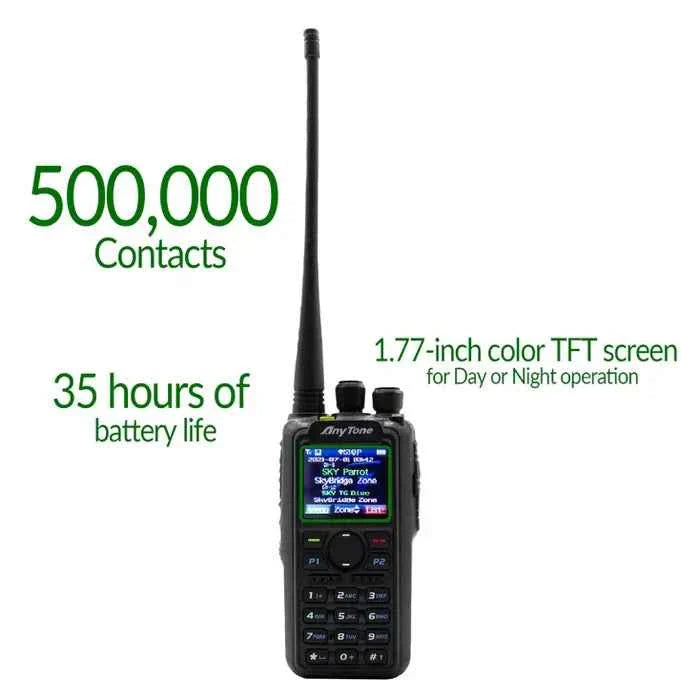 Anytone At-D878uvii Plus Digital Dmr Dual-Band Handheld Commercial Radio with Encryption Capabilities