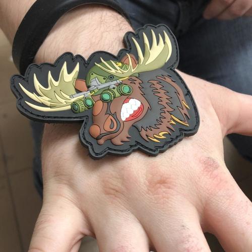 Patriot Pets - Marvin the Tactical Moose  Patch + Sticker