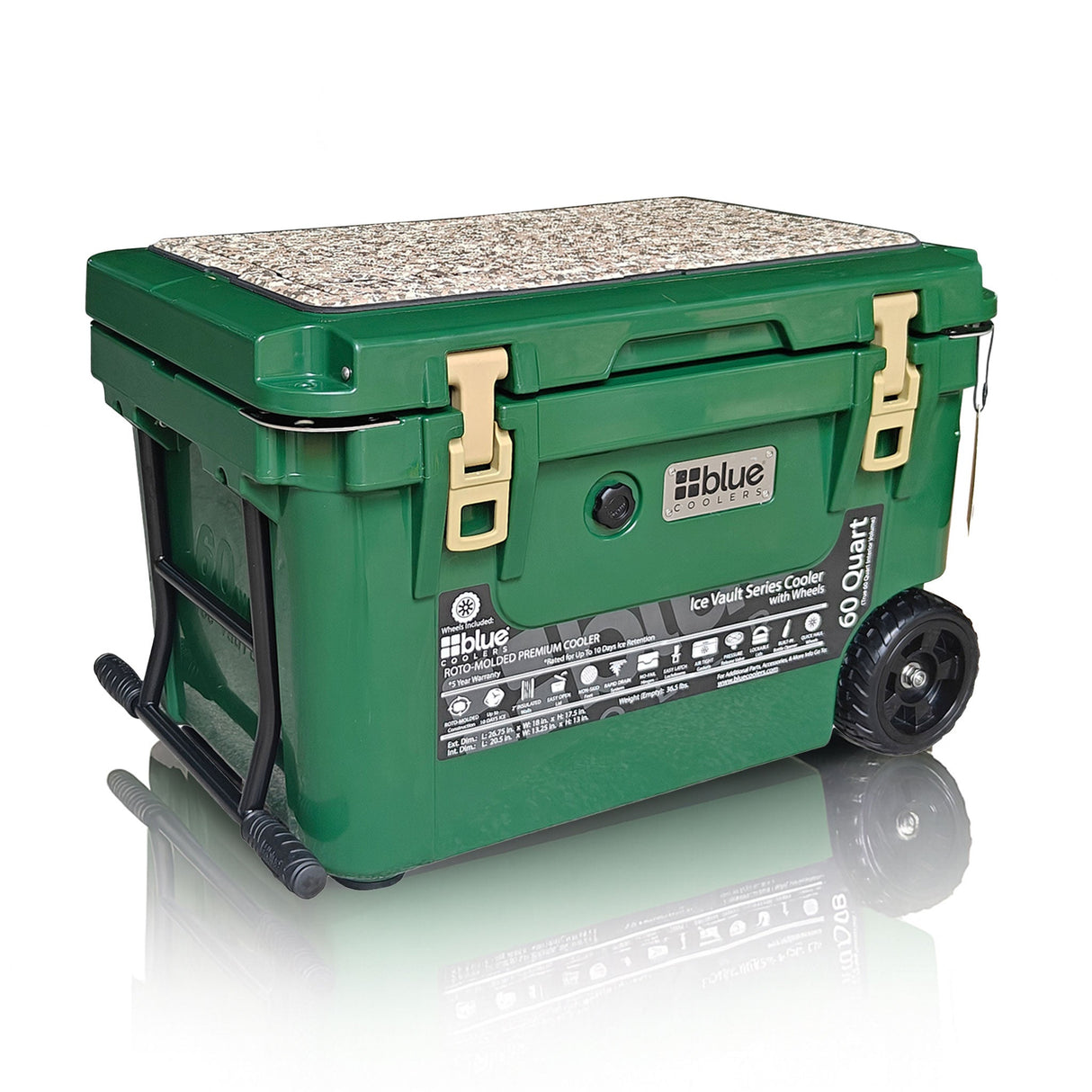 Cooler Roto-Moldado Ice Vault de 60 Quartos com Rodas