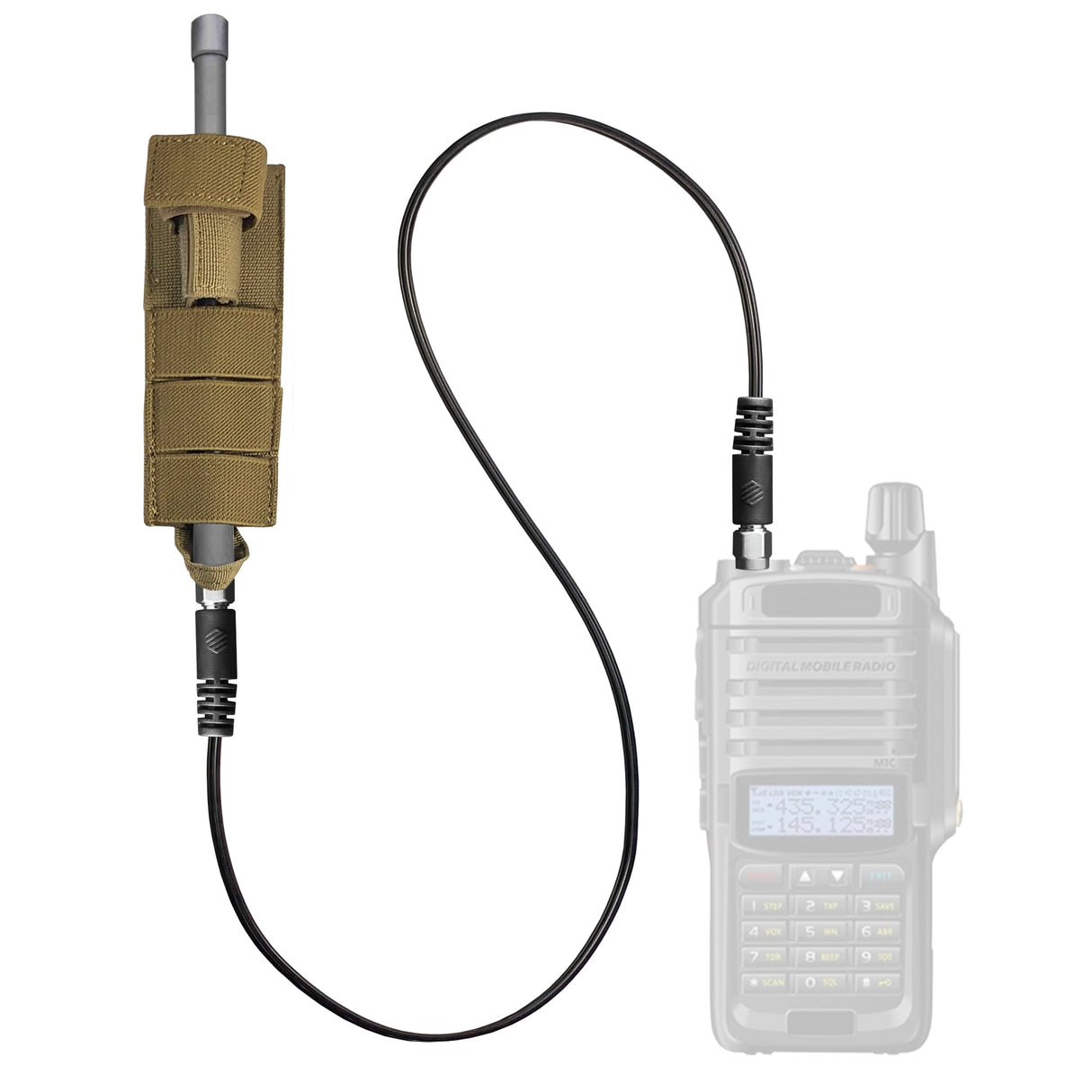 Tactical Antenna Relocation Kit(Black, Tan, or Green) - Compatible With AnyTone, Kenwood, Motorola, Retevis, Ailunce, Wouxun, Yaesu, Rugged Radios & Baofeng Radios