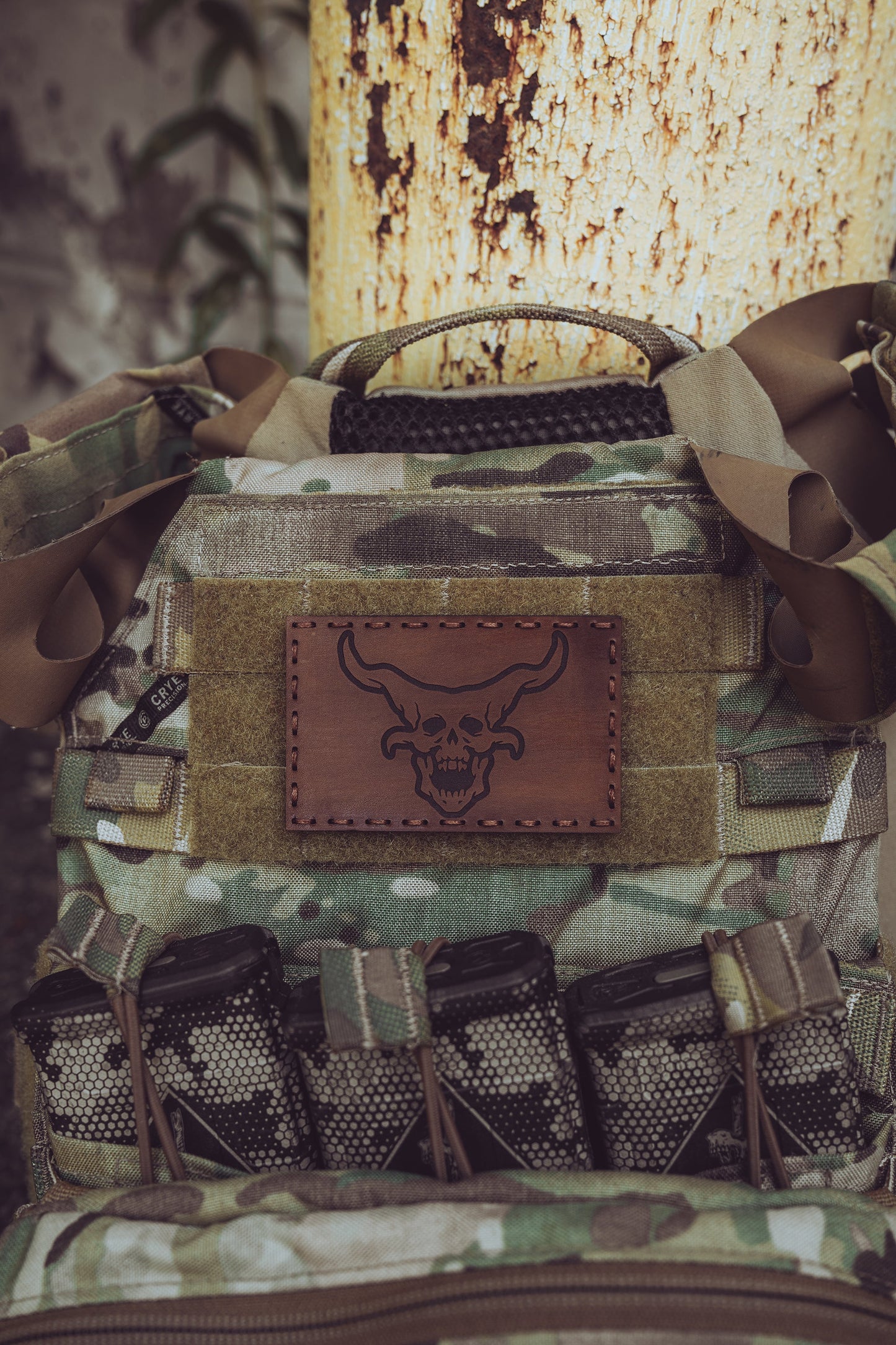 OG Demon Head Leather Patch - HR Tactical Innovations