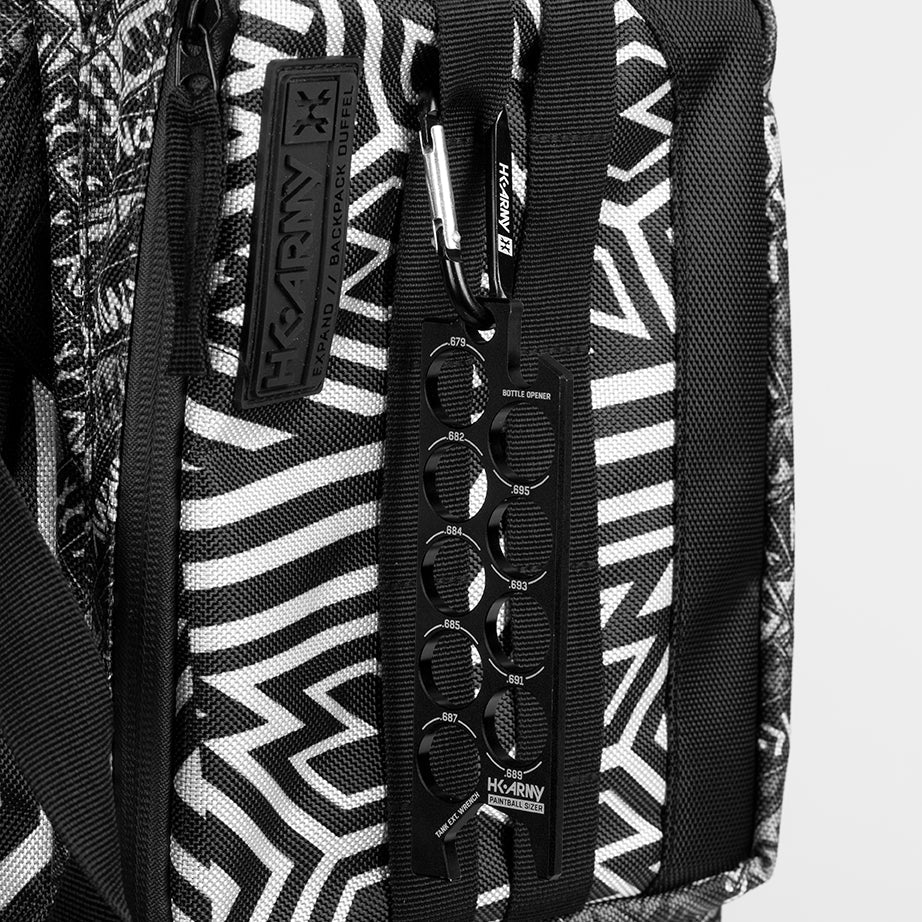 HK Army Paintball Ball Sizer Tool – 9 Bore Sizes | Multi-Tool with Carabiner