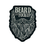 Beard the Fuck Up - 3" Laser Cut Patch in Black w/Red, alternate view 5
