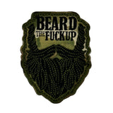 Beard the Fuck Up - 3" Laser Cut Patch in Olive Drab, alternate view 3