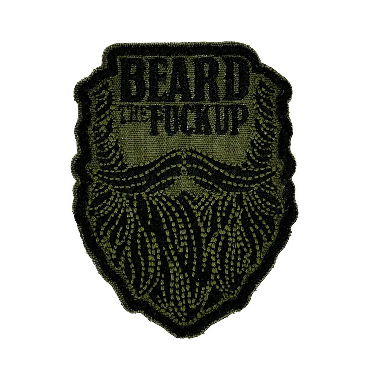 Beard the Fuck Up - 3" Laser Cut Patch in Multicam, alternate view 2