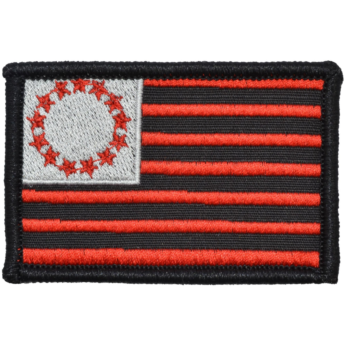 Betsy Ross Flag - 2x3 Patch in Black w/ Red, alternate view 3