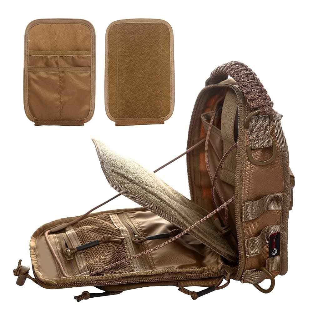 Military Tactical Sling Bag - Anti-Cut Waterproof for Outdoor Adventures in Dark Camo, alternate view 5