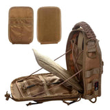 Military Tactical Sling Bag - Anti-Cut Waterproof for Outdoor Adventures in Dark Camo, alternate view 5
