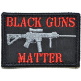 Tactical Gear Junkie Black Guns Matter 2x3 Patch in Black w/ Red, alternate view 3