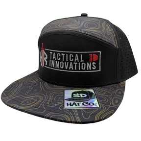 HR Tactical Black Topographic 6-Panel Snapback Hat