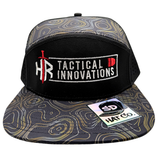HR Tactical Black Topographic 6-Panel Snapback Hat, alternate view 3