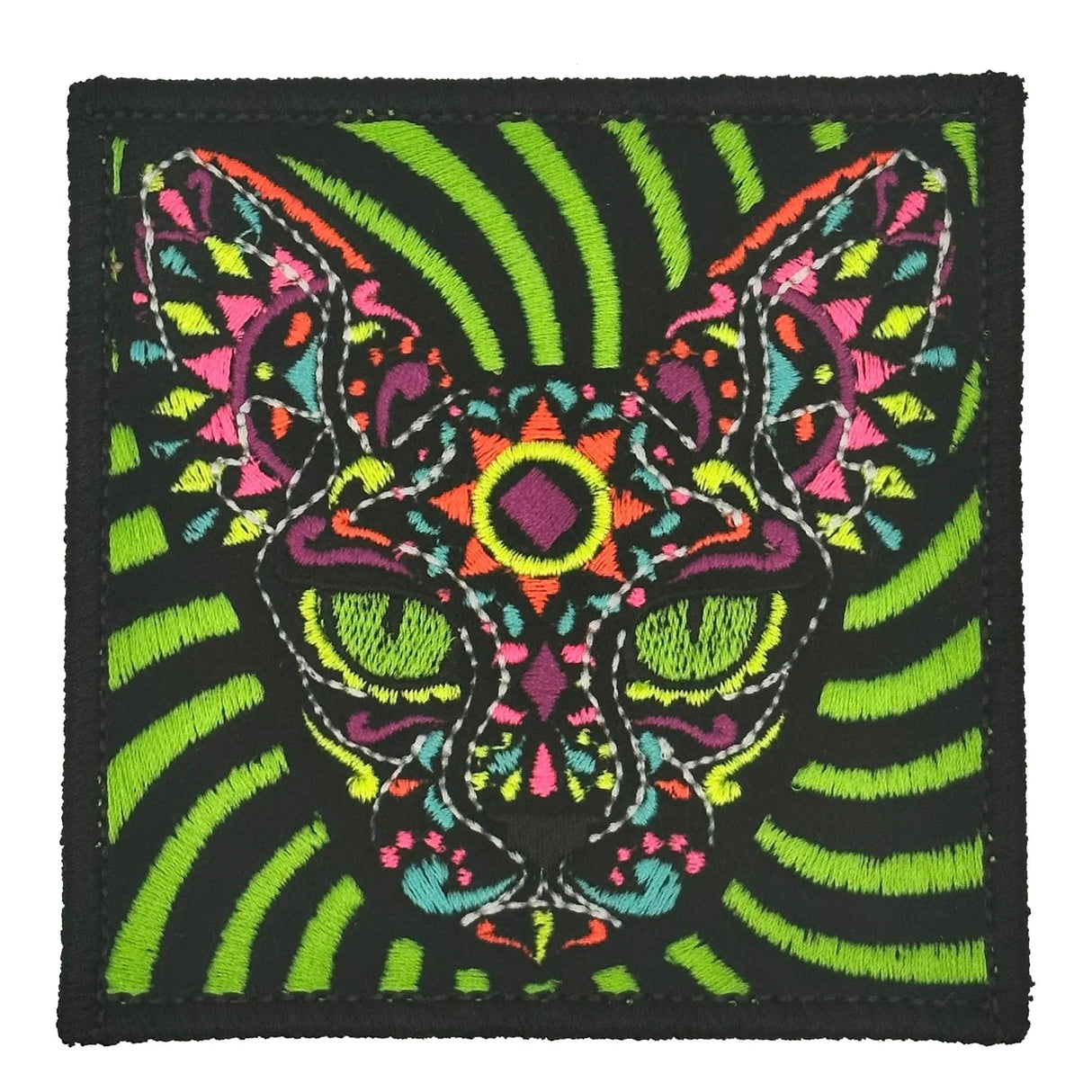 Tactical Gear Junkie Blacklight Cat 3.5 Inch Velvet Patch, alternate view 3