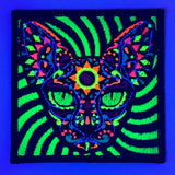 Tactical Gear Junkie Blacklight Cat 3.5 Inch Velvet Patch, alternate view 2