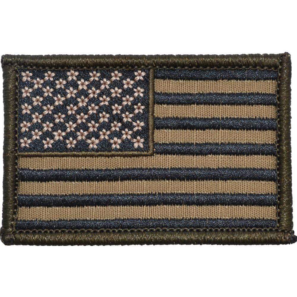 US Flag - 2x3 Patch - Coyote Brown w/ Black, Left Face (Forward)