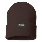 Thermal Insulated Watch Cap in Neon Green, alternate view 4