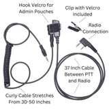 SMC cable (Shoot, Move, Communicate) Baofeng, Yaesu radios to Auxiliary Port for Electronic Earmuffs – Yaesu Single Pin for FT60 — alternate view 4
