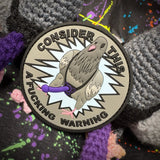 Consider This A Fucking Warning - Pigeon - 3.5" PVC Patch, alternate view 2