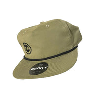 Decky Snapback Hat – Olive / Black Skull Icon — alternate view 2