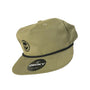 Decky Snapback Hat – Olive / Black Skull Icon — alternate view 2