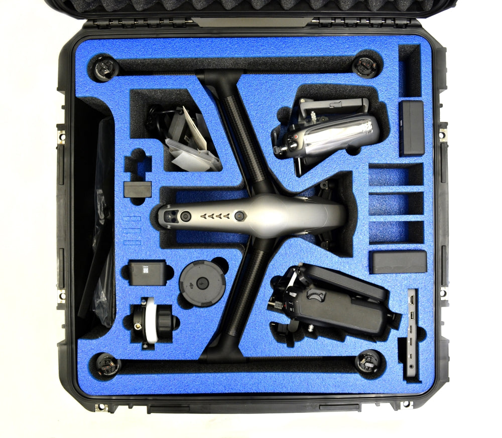 DJI INSPIRE 2 TRAVEL MODE BLUE TOPGUARD CUSTOM FOAM SKB 3I2222-12 - HR Tactical Innovations