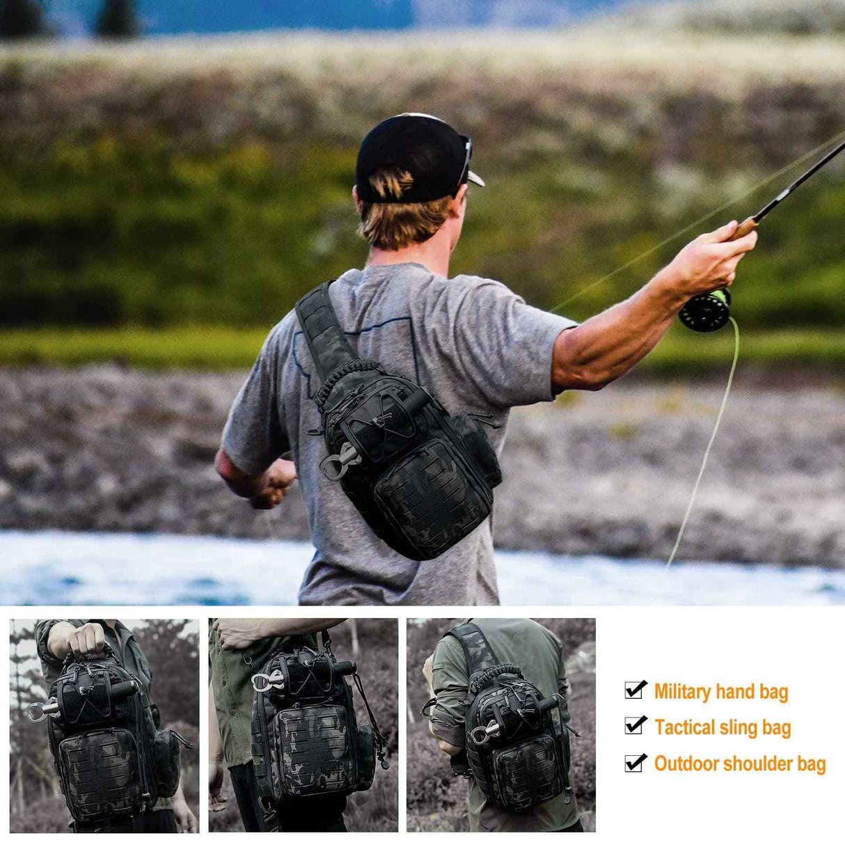 Raven Supply Military Tactical Sling Bag, alternate view 5