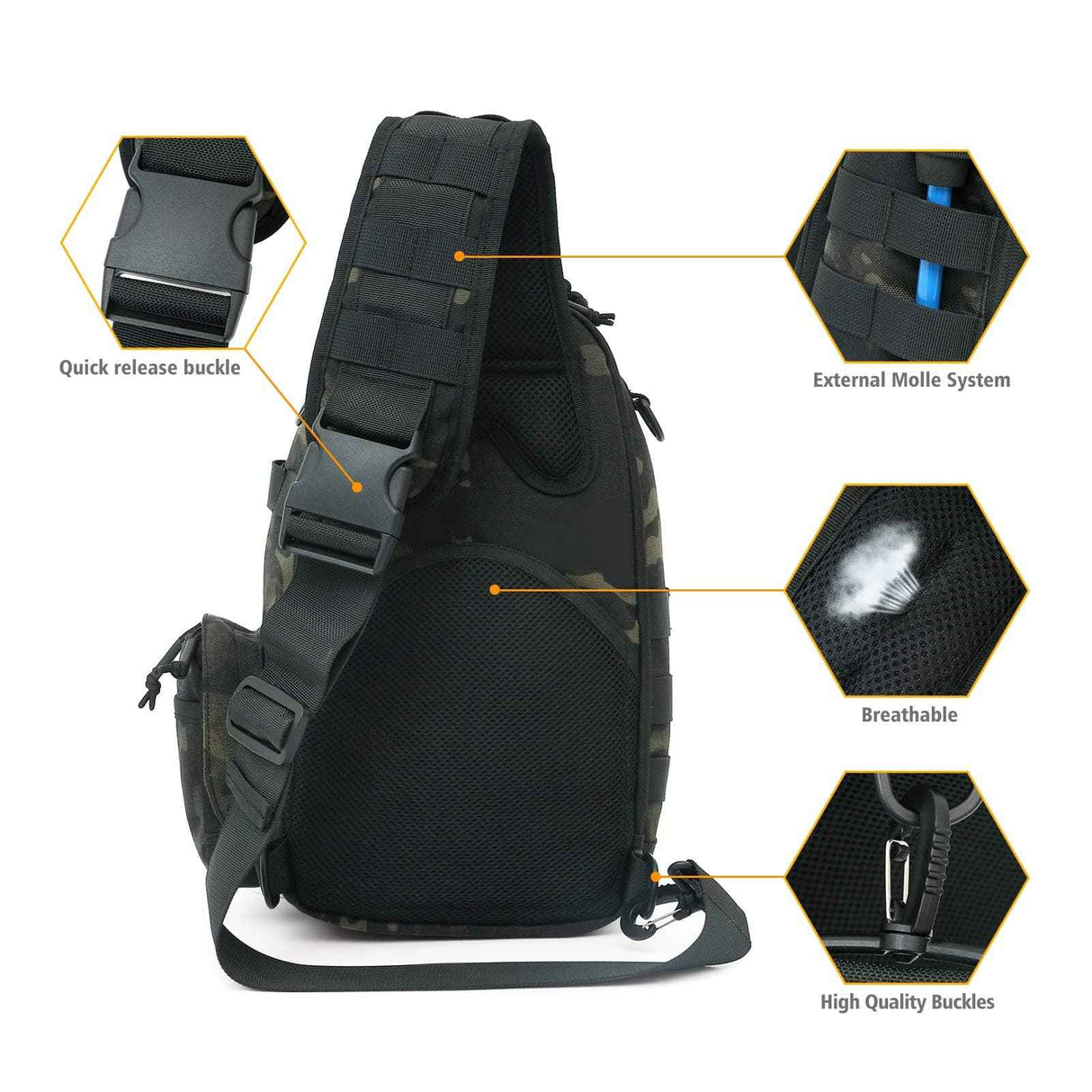Raven Supply Military Tactical Sling Bag, alternate view 4