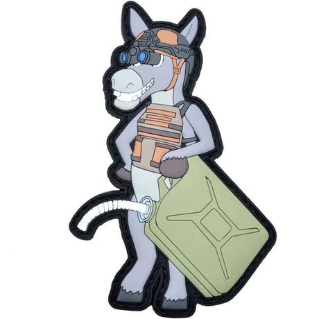 Donkey Dick Fueler - That funny name for the Nozzle for a Military Fuel Can - PVC Patch, alternate view 2