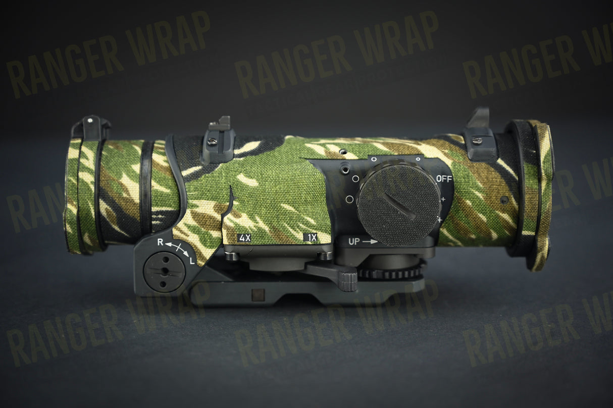 Elcan SpecterDR 1-4 - Optic Wrap in Cordura Fabric in Desert Tiger Stripe, alternate view 2