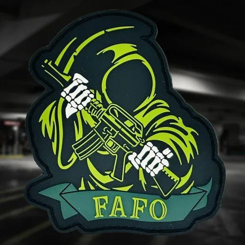 FAFO Reaper Fuck around and Find out - PVC PATCH, alternate view 3