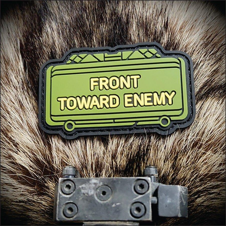 The Clacker Claymore Mine - 'Front Toward Enemy' - 3 inch PVC Patch in Yellow
