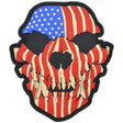 K9 Dog Canine Skull US Flag - 3x3.5 PVC Patch COLOR or GLOW IN THE DARK in Full Color