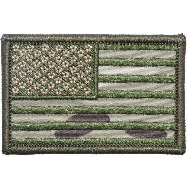 US Flag - 2x3 Patch - MultiCam w/ Olive Drab, Left Face (Forward)