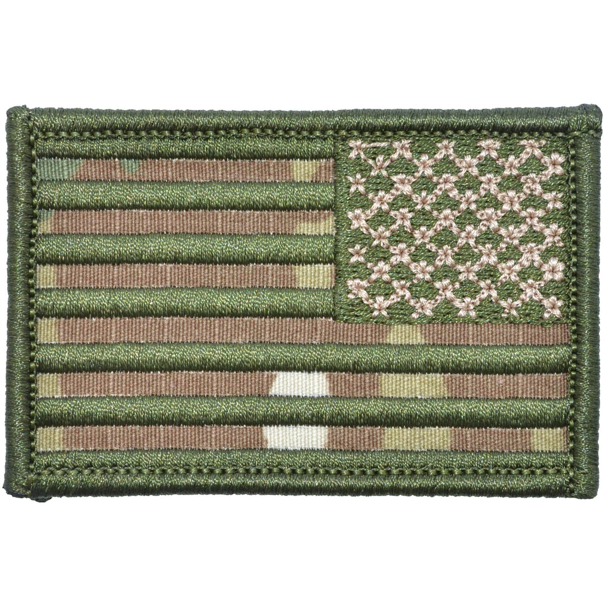 US Flag - 2x3 Patch - MultiCam w/ Olive Drab, Right Face (Reverse), alternate view 2