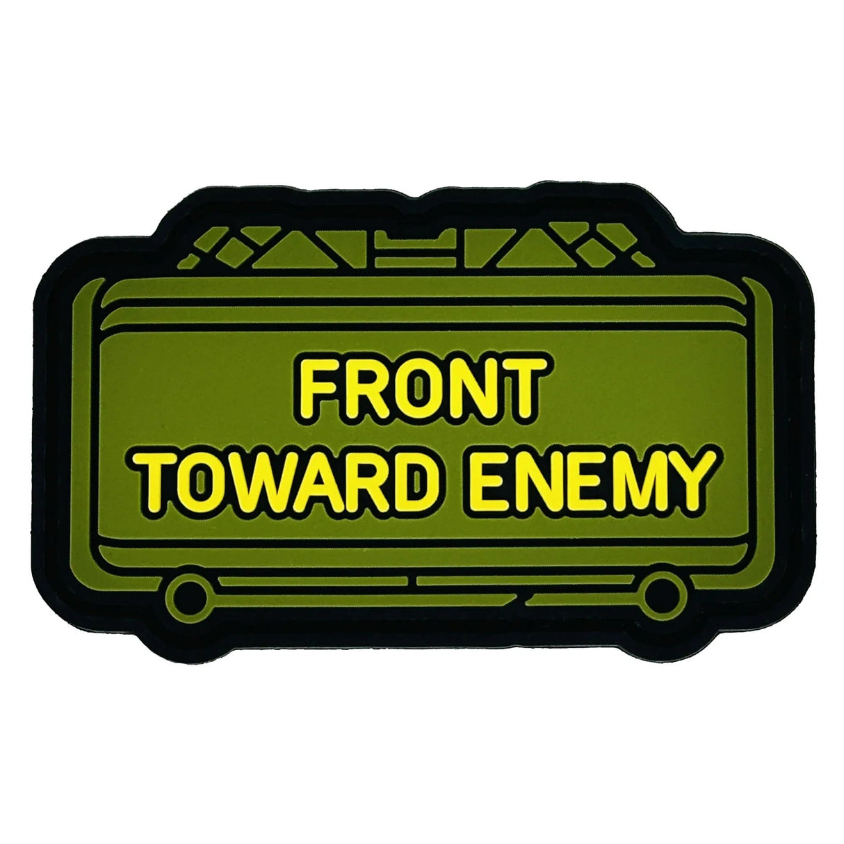 The Clacker Claymore Mine - 'Front Toward Enemy' - 3 inch PVC Patch, alternate view 3