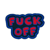 Fuck Off Fully Embroidered Cut to shape Patch - 3" Patch, alternate view 3